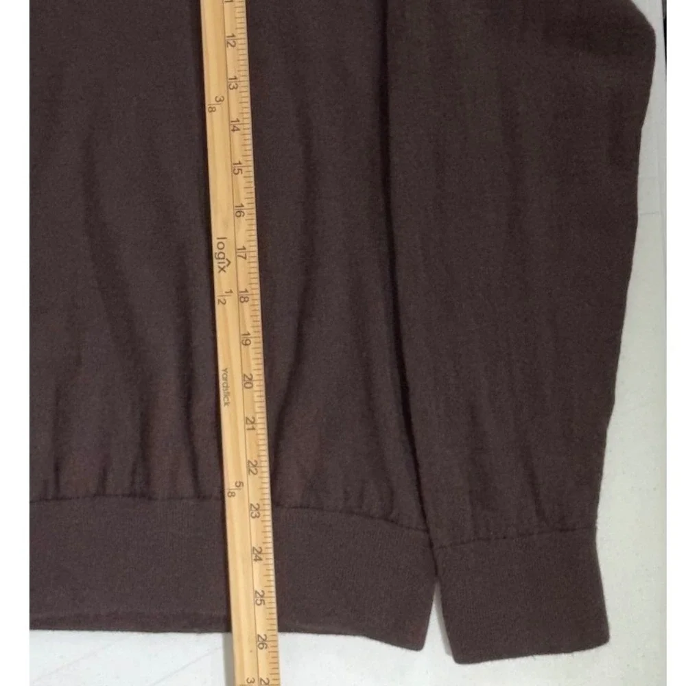 Banana Republic Merino Wool Turtleneck L Sweater Chocolate Brown Classic Preppy